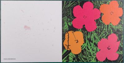 Andy WARHOL - Flowers (Castelli Invitation),1981 - Lithographie originale offset en couleurs 2