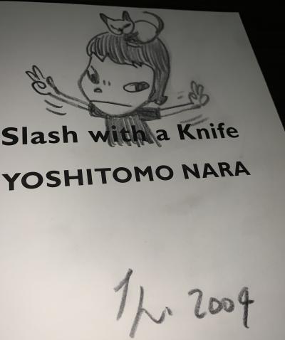 Yoshitomo NARA - Slash With A Knife - Dessin - 1999 2