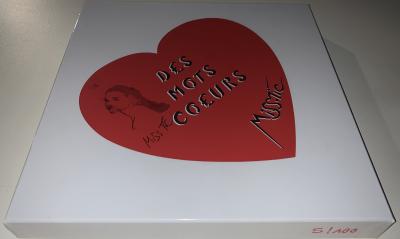 MISS.TIC  - Des mots coeurs, 2018 - Sérigraphie sur carton Signée au feutre 2