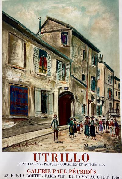Maurice UTRILLO - Exposition Galerie Pédridès, Paris, 1966 - Lithographie 2