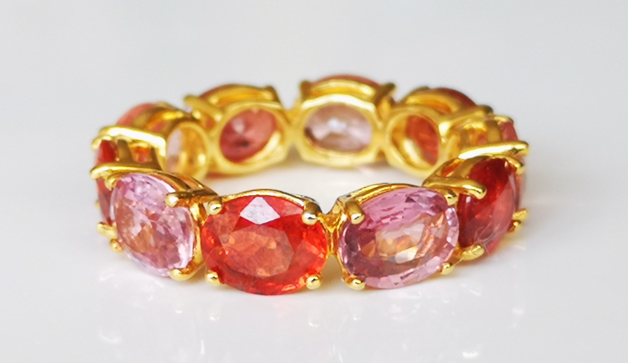 4 Saphirs Naturels De Tanzanie - Orange, Vert, Rouge - 4 Mm X 4 Mm - Traitement Be