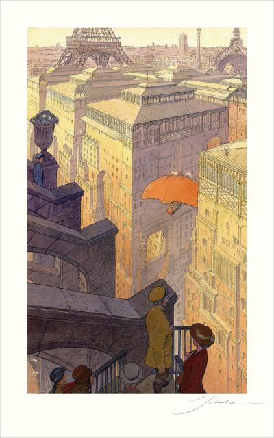 François SCHUITEN - Paris, Les Halles, Le Jour, 2012 - Impression offset signée au crayon 2