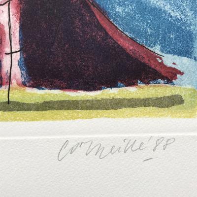 Guillaume CORNEILLE - Composition, circa 1988 - Gravure signée au crayon 2