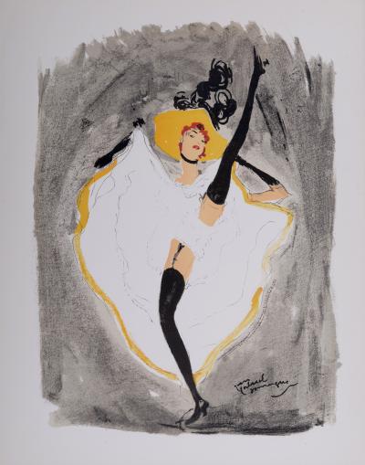 Jean-Gabriel DOMERGUE - La Parisienne : French Cacan, 1956 - Lithographie originale 2