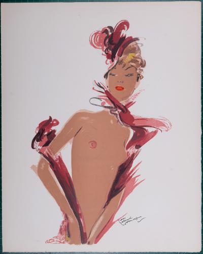 Jean-Gabriel DOMERGUE - La Parisienne : Arlette, 1956 - Lithographie originale 2