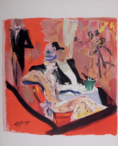 Jean-Gabriel DOMERGUE - La Parisienne : Tekla au Maxim’s, 1956 - Lithographie Originale 2