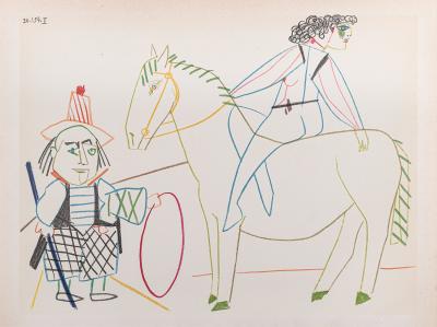 Pablo PICASSO - Cavalier de cirque, 1954 - Lithographie Originale 2