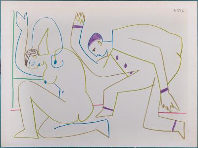 Pablo PICASSO - Pierrot, 1954 - Lithographie Originale 2