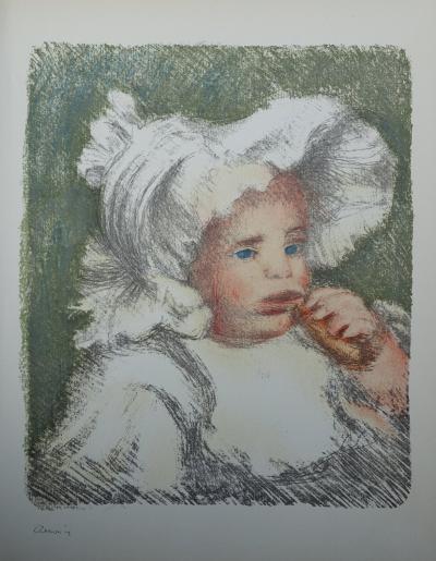 Pierre Auguste RENOIR (d’après) - Enfant au biscuit, 1951 - Lithographie signée 2