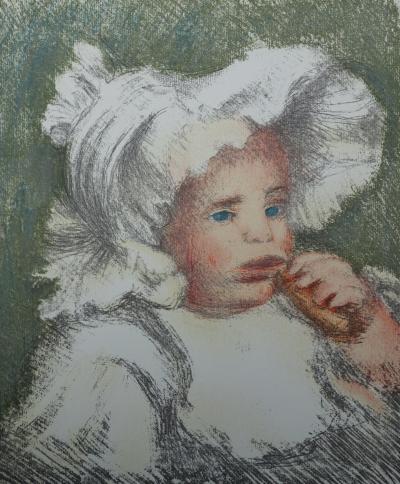 Pierre Auguste RENOIR (d’après) - Enfant au biscuit, 1951 - Lithographie signée 2