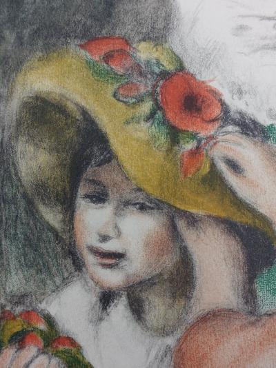 Pierre Auguste RENOIR (d’après) - Le chapeau épinglé, 1951 - Lithographie signée 2
