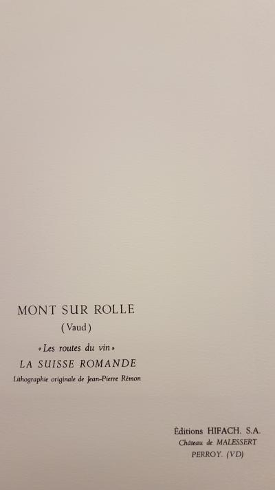 Jean Pierre REMON - Paysages en suisse romande, 1986 - Lithographies signées 2