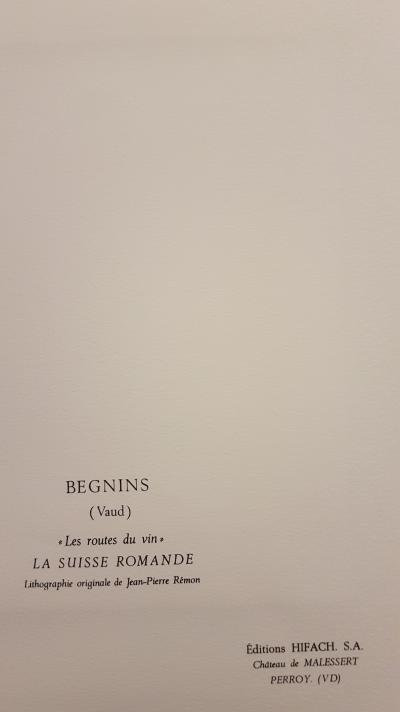 Jean Pierre REMON - Paysages en suisse romande, 1986 - Lithographies signées 2