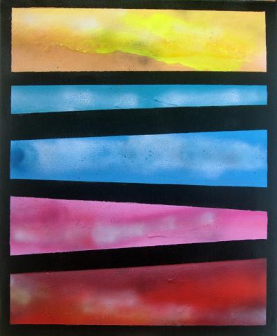 HAYVON - colors black , 2020 - Technique mixte 2