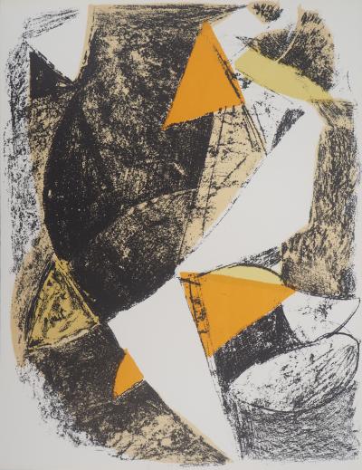 Marino MARINI - Cheval et cavalier, 1963 - Lithographie originale 2