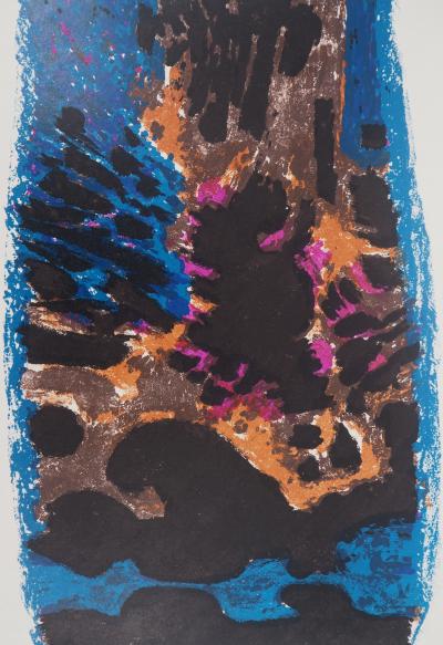 Alfred MANESSIER - Paysage nocturne, 1962 - Lithographie originale 2