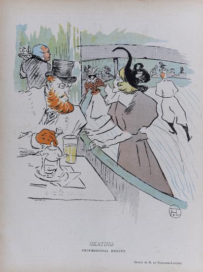 Henri DE TOULOUSE-LAUTREC  - Le Rire « Skating »,1896 - Lithograph 2