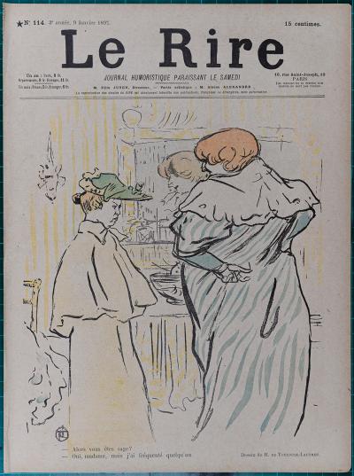 Henri DE TOULOUSE-LAUTREC - Le Rire « Alors vous êtes sage ? »,1897 - Original Lithograph 2