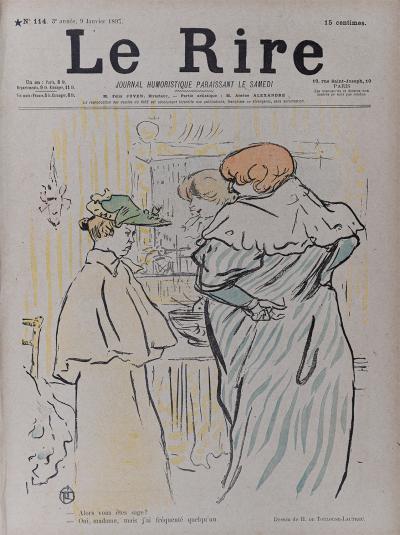 Henri DE TOULOUSE-LAUTREC - Le Rire « Alors vous êtes sage ? »,1897 - Original Lithograph 2