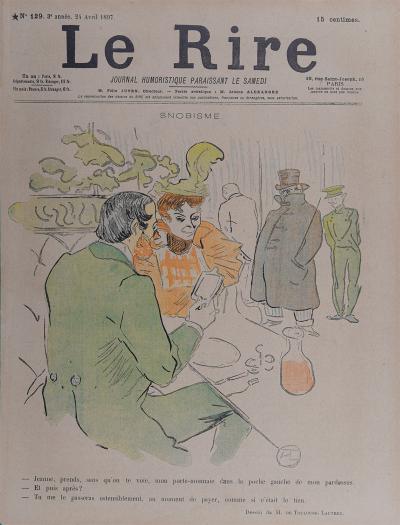 Henri DE TOULOUSE-LAUTREC - Le Rire « Snobisme »,1897 - Lithographie Originale 2