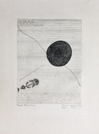 Roger VIEILLARD - Eaux dormantes, 1953 - Gravure originale signée 2