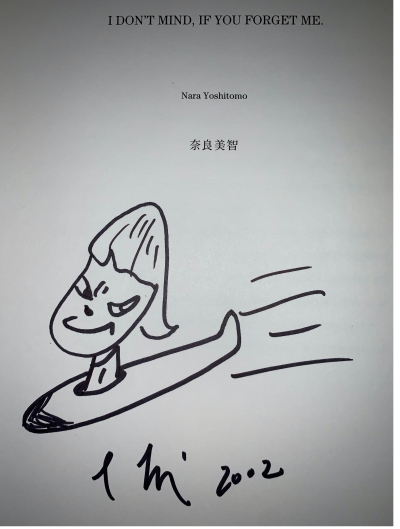 Yoshitomo NARA - Rocket Girl, 2002 - Dessin sur page de livre - 2002 - Signée 2