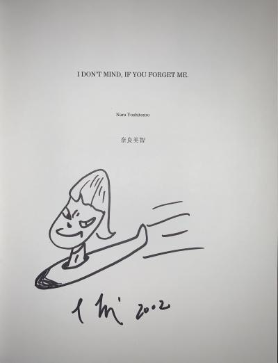 Yoshitomo NARA - Rocket Girl, 2002 - Dessin sur page de livre - 2002 - Signée 2