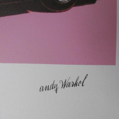 Andy WARHOL (d’après) - Mercedes 300 SL Bleu et Rose - Lithographie 2