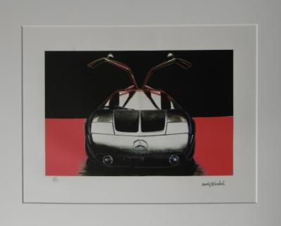 Andy WARHOL (d’après) - Mercedes C111 Rouge et Noir  -Lithographie 2