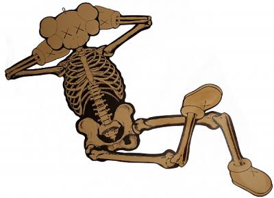 KAWS - Skeleton, 2017  - Sérigraphie sur carton 2