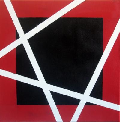 HAYVON - red black white, 2020 - Technique mixte 2