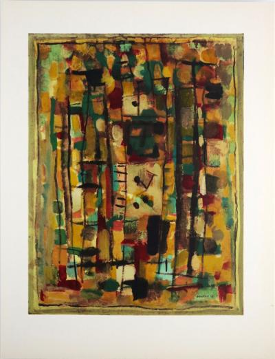 Roger BISSIERE - Composition, 1974 - Lithographie 2