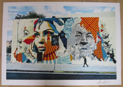 Shepard FAIREY (Obey) / Vhils (Alexandre Farto) - American Dreamers, 2020 - Lithographie 2