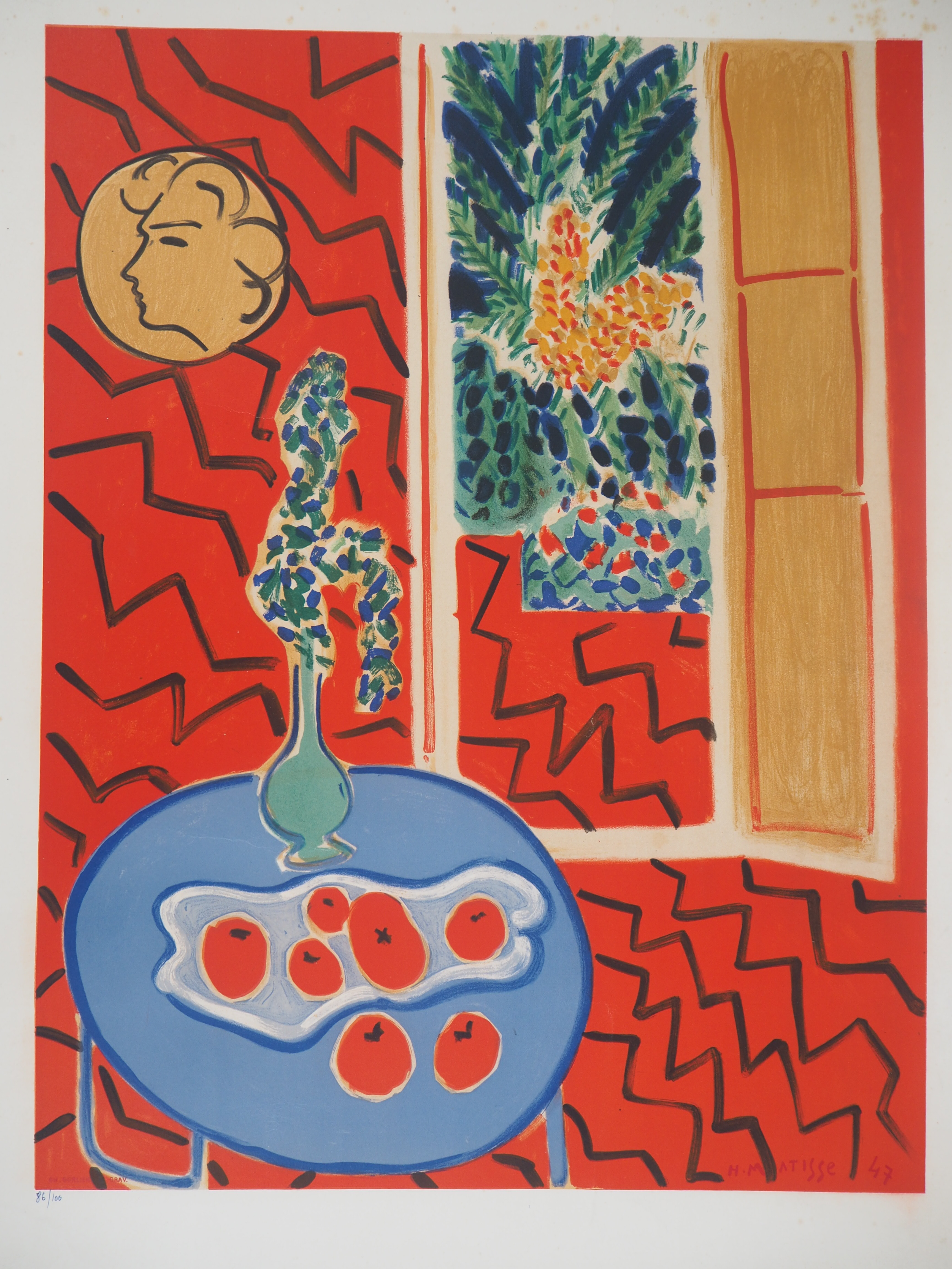 Henri Matisse、INTERIEUR ROUGE、希少高級画集画 s-l1200.jpg