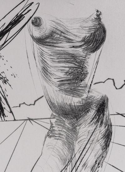 Salvador DALI - Le buste - Faust, 1969 - Original Etching 2