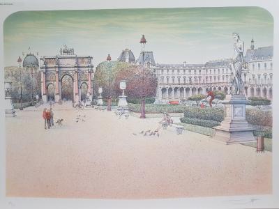 Rolf RAFFLEWSKI - Palais du Louvre - Lithographie originale signée au crayon 2