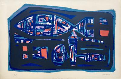 Alfred MANESSIER - Poisson, 1950 - Lithographie originale signée 2