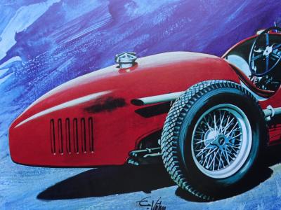 Edouard KUHN : SUNBEAM 1909, 1972- Lithographie signée et numérotée 2