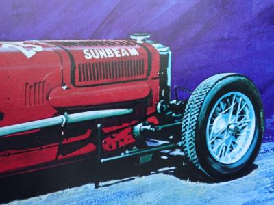 Edouard KUHN : SUNBEAM 1909, 1972- Lithographie signée et numérotée 2