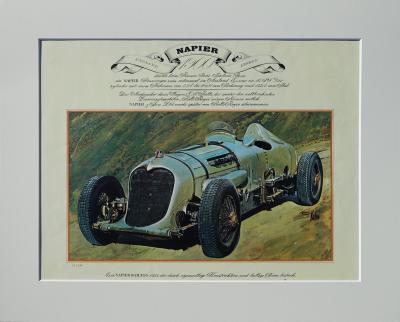 Edouard KUHN : NAPIER 1900 - Lithographie signée et numérotée, 1972 2