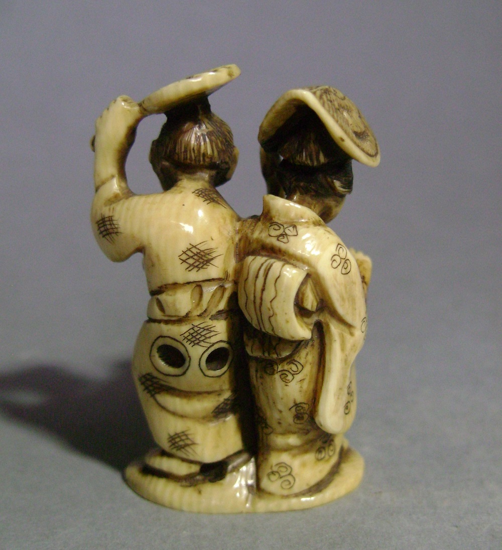 Japon, Netsuke En Ivoire - Famille - Art d'Asie - Plazzart