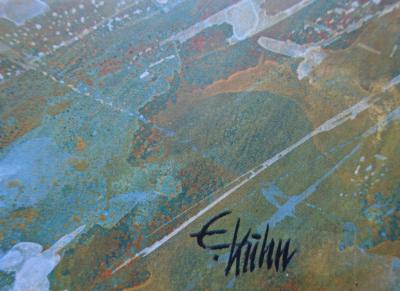 Edouard KUHN : Auto-Union 1937, Lithographie signée et numérotée, 1972 2