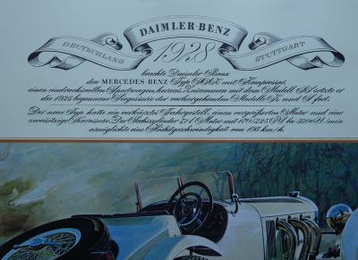 Edouard KUHN : Daimler-Benz 1928 , Lithographie signée et numérotée 2