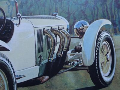 Edouard KUHN : Daimler-Benz 1928 , Lithographie signée et numérotée 2
