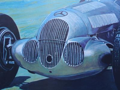Edouard KUHN : Daimler Benz W125 - Lithographie signée et numérotée 2