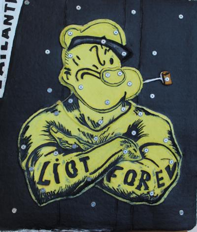 Eric LIOT- Popeye Jaune - Aquagravure originale signée au feutre 2