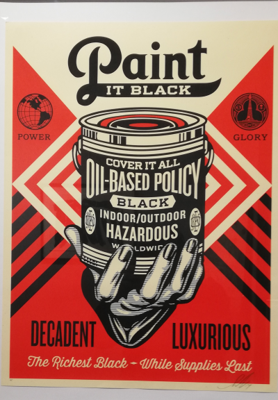 Shepard FAIREY (Obey) - Paint it black, 2019 - Sérigraphie signée au crayon 2