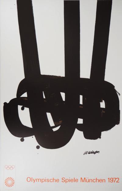 Pierre SOULAGES - Lithographie n°29, 1972 - Affiche lithographique originale signée 2