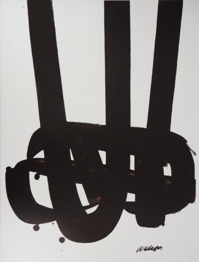 Pierre SOULAGES - Lithographie n°29, 1972 - Affiche lithographique originale signée 2