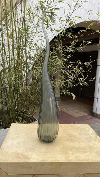 Renzo STELLON édition Salvatia - Paire de vases Aria gris fumé, 2009 2